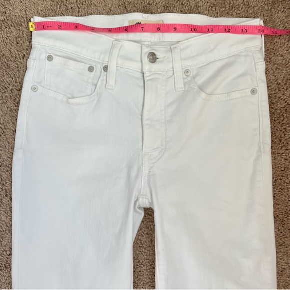 Madewell Mid-Rise Kick Out Crop Jeans in Pure White Style NI961 Size 25 - Picture 12 of 16